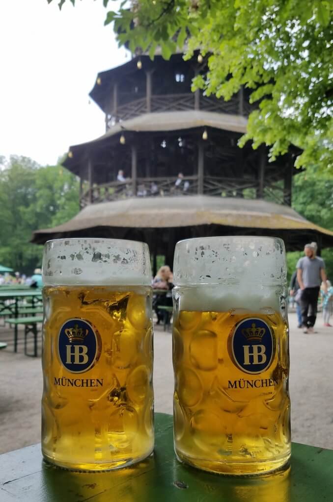 Germany Munich ChinesischerTurm Liter Beer Pagoda