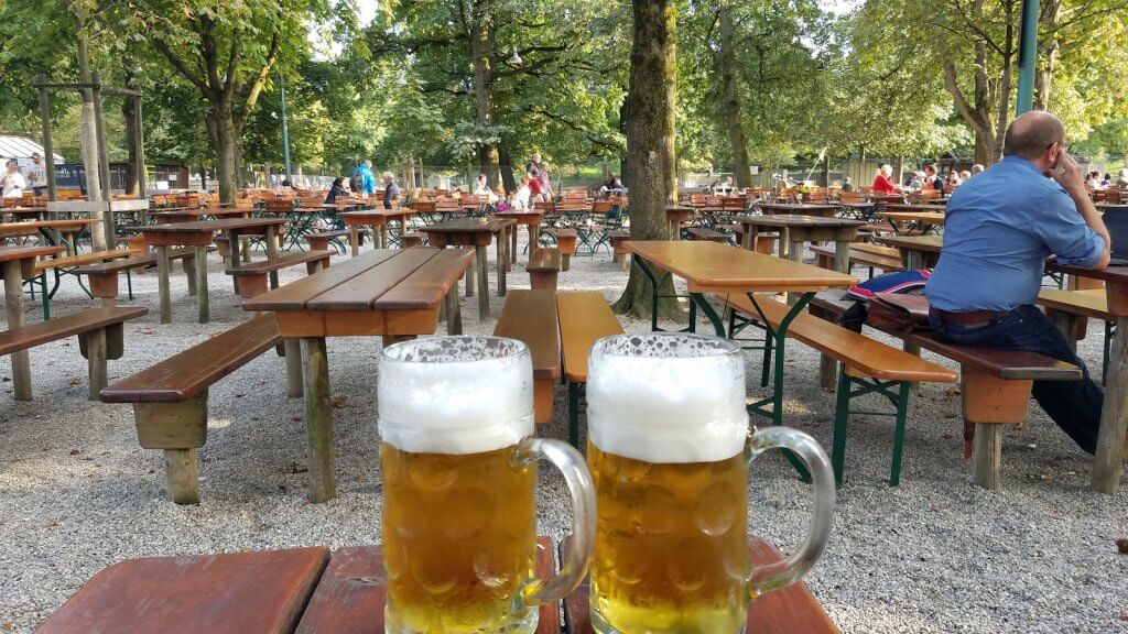 Germany Munich Hirschgarten Beer Tables