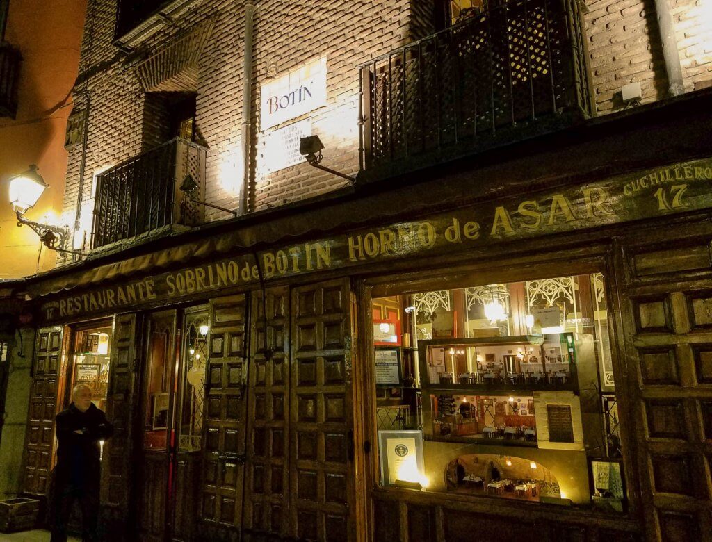 Madrid Spain Botin Restaurant Exterior