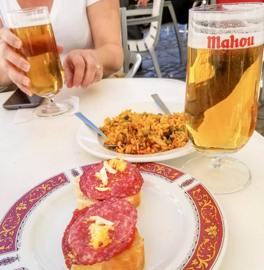 Madrid Spain Mahou Beer Tapas