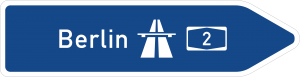 Germany autobahn entrance road sign