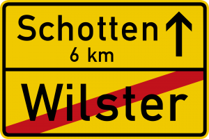 Germany end urban area road sign