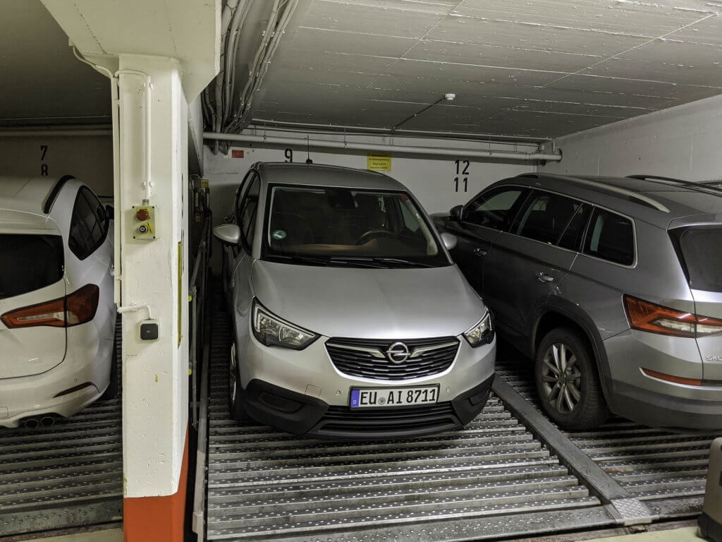 Germany parking garage small spaces