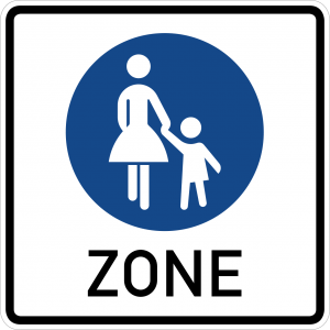 Germany pedestrian zone sign