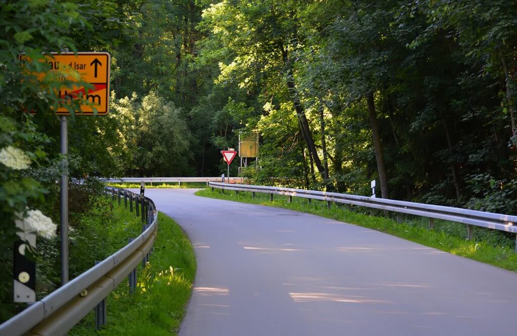 Germany Rural Road in Forest