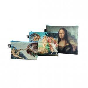 Louvre zipper pouches with art detail