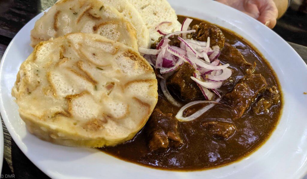 Czech Republic Prague goulash and bread dumpling