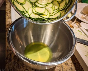 marinated zucchini recipe zucchini. liquid after 30 minutes draining