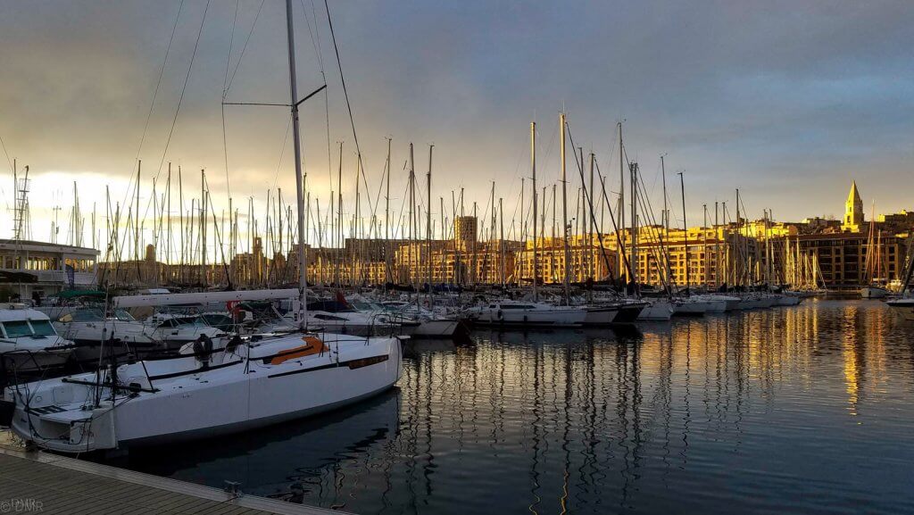 France Marseille golden sunset VieuxPort