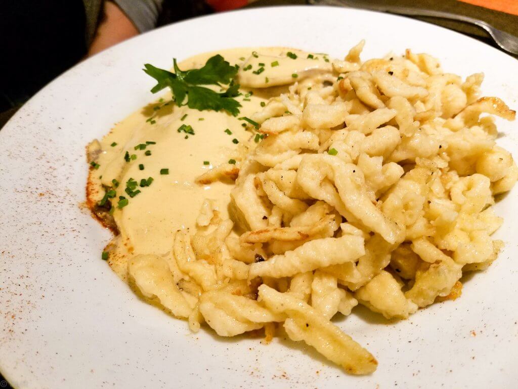 France Mulhouse veal in mustard sauce with Spätzle