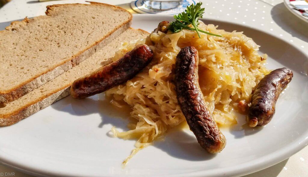 Germany Garmisch sauerkraut and sausages
