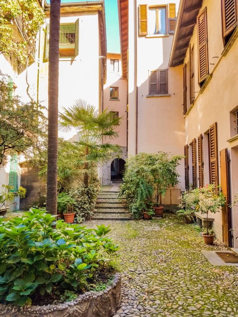 Lake Como Italy Bellano Courtyard