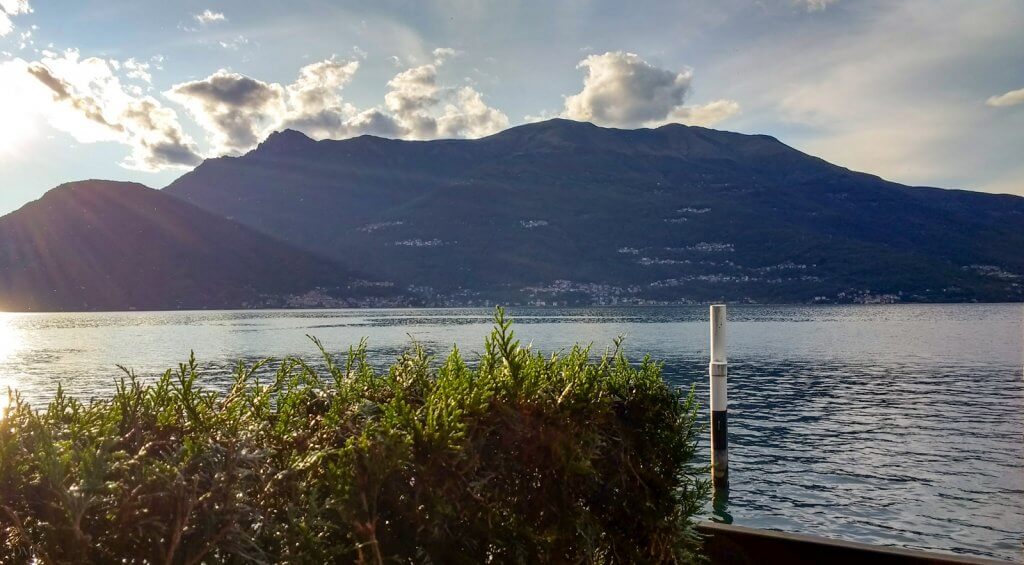 Lake Como Bellano sunset view