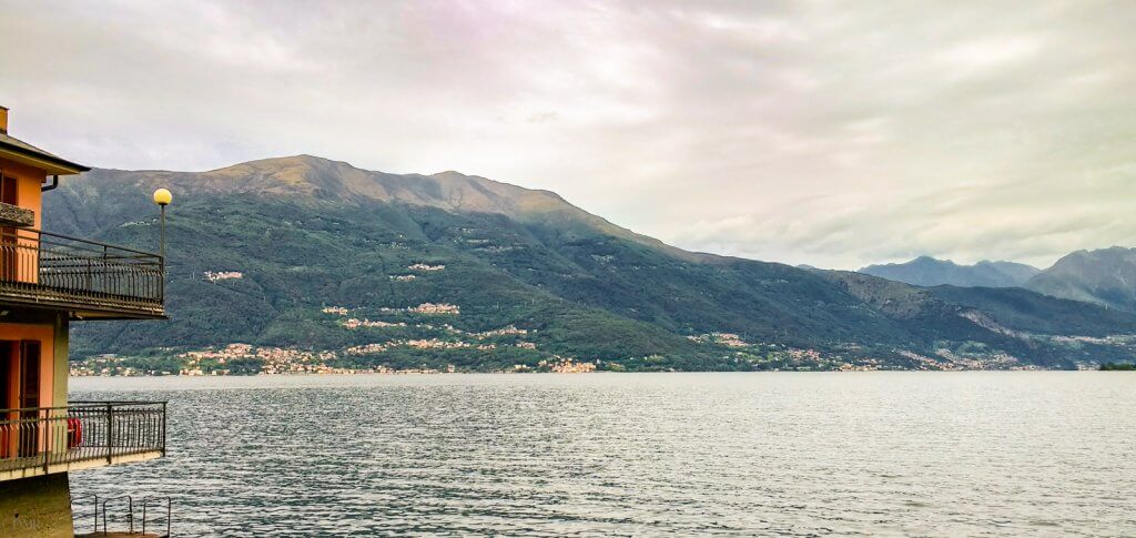 Lake Como view from Hotel Meridiana cloudy day