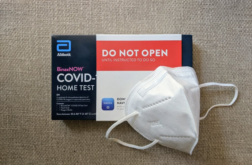 Binax covid test and kn95 mask, tips for Europe travel during Covid