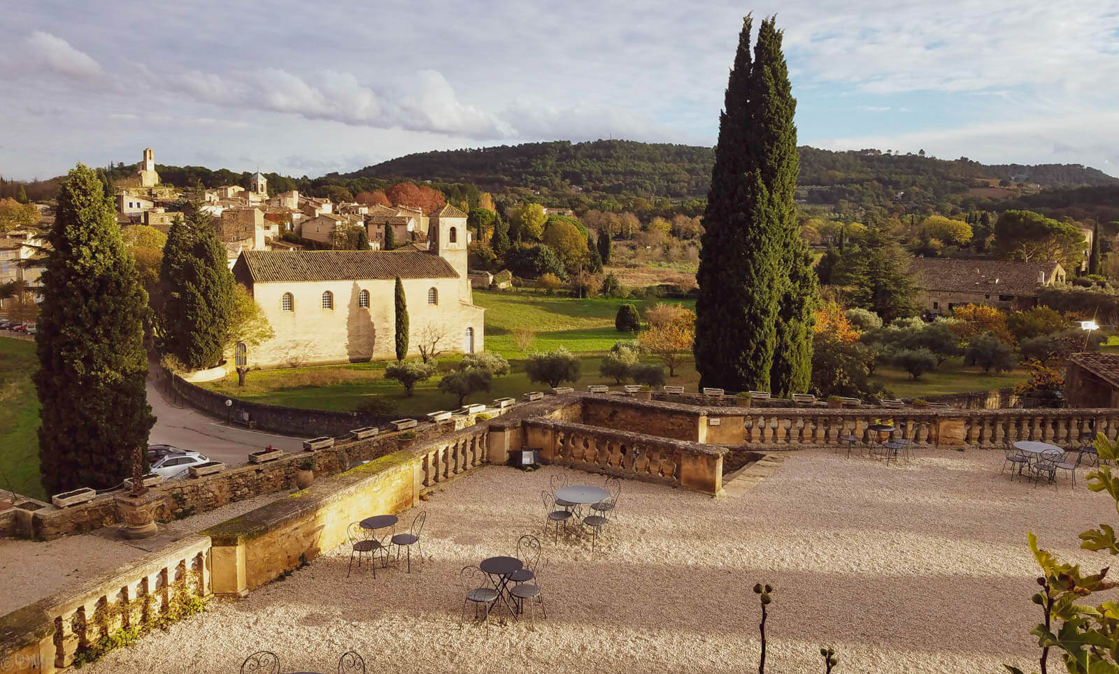 France, Provence, Lourmarin, view from chateau